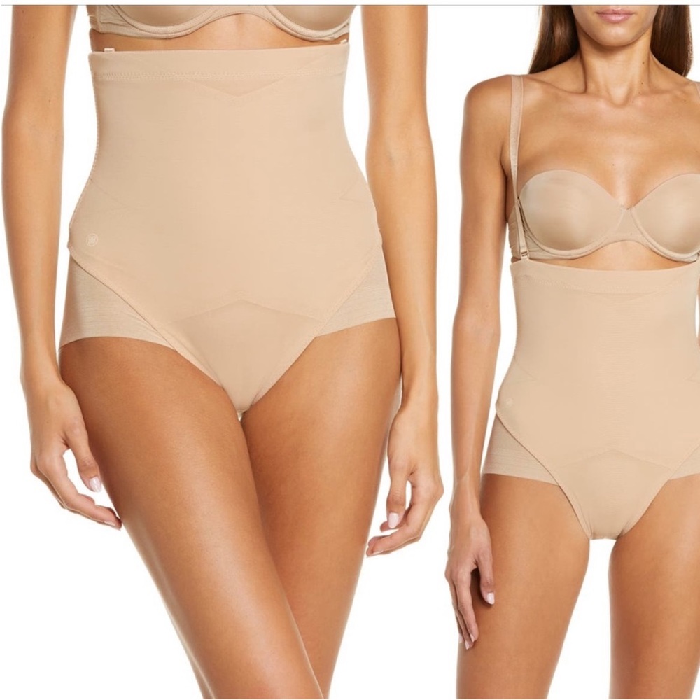 HONEYLOVE Super Power Brief Slimming Shapewear Underwear Size 1X Sand